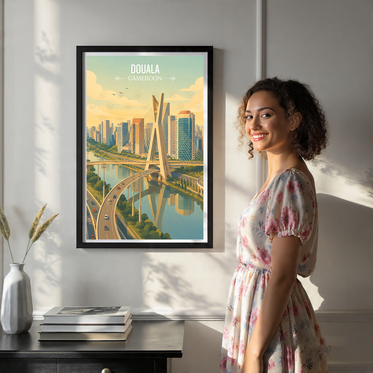 Douala - Cameroon - Travel Art Print Wall Deco Poster
