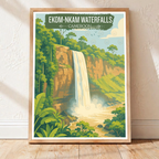 Ekom-Nkam Waterfalls - Cameroon - Travel Art Print Wall Deco Poster