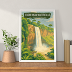 Ekom-Nkam Waterfalls - Cameroon - Travel Art Print Wall Deco Poster
