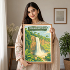 Ekom-Nkam Waterfalls - Cameroon - Travel Art Print Wall Deco Poster