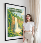 Ekom-Nkam Waterfalls - Cameroon - Travel Art Print Wall Deco Poster