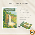 Ekom-Nkam Waterfalls - Cameroon - Travel Art Print Wall Deco Poster