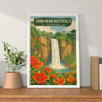 Ekom-Nkam Waterfalls - Cameroon - Travel Art Print Wall Deco Poster