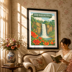 Ekom-Nkam Waterfalls - Cameroon - Travel Art Print Wall Deco Poster