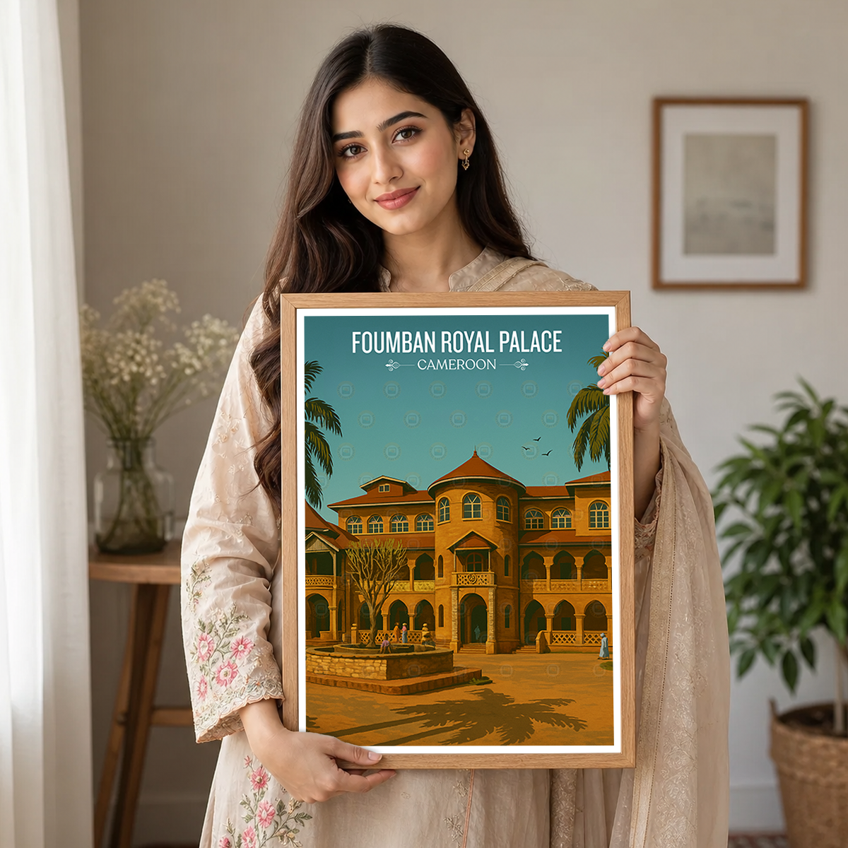 Foumban Royal Palace - Cameroon - Travel Art Print Wall Deco Poster