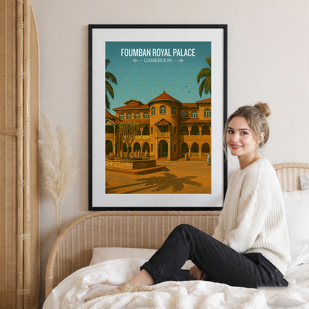 Foumban Royal Palace - Cameroon - Travel Art Print Wall Deco Poster