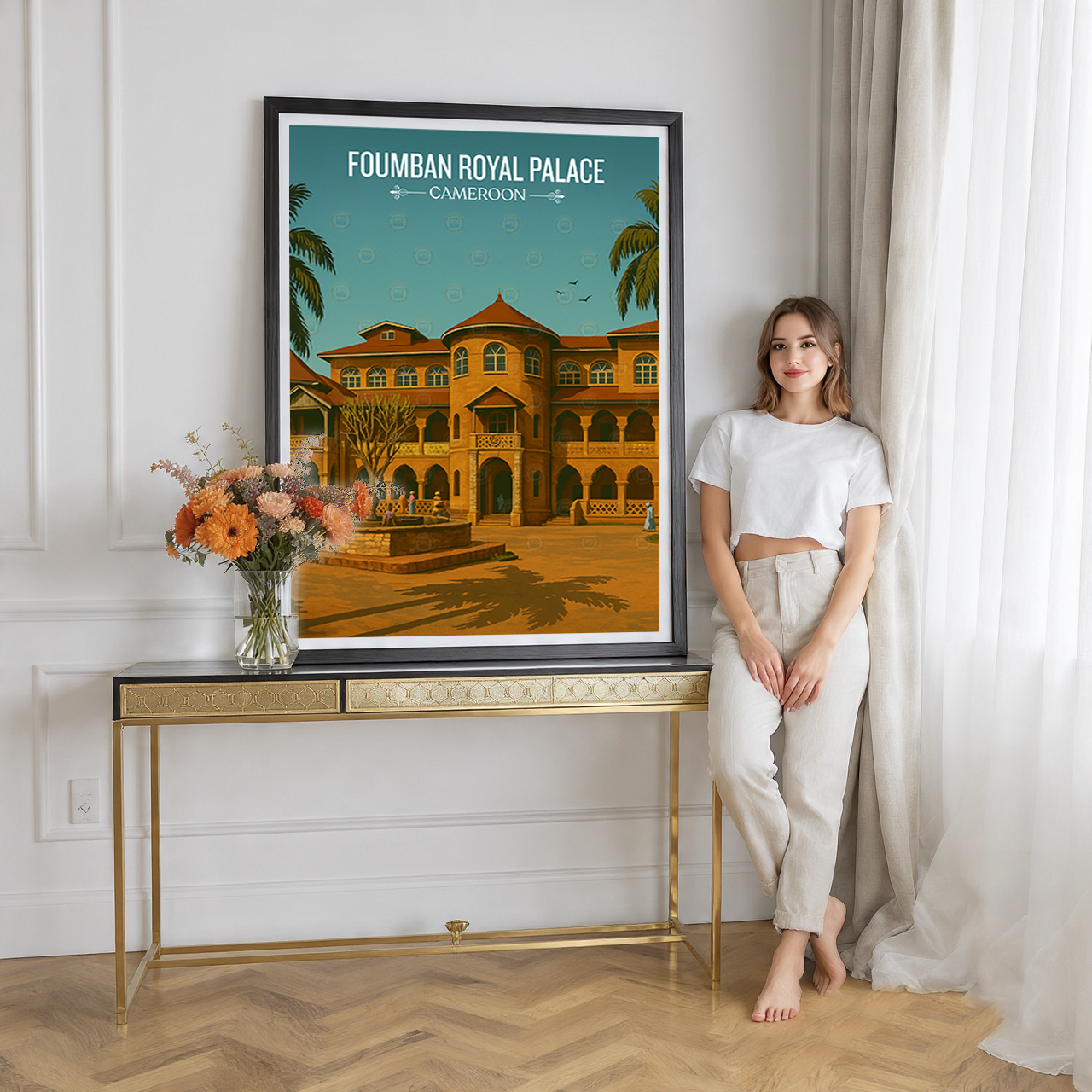 Foumban Royal Palace - Cameroon - Travel Art Print Wall Deco Poster