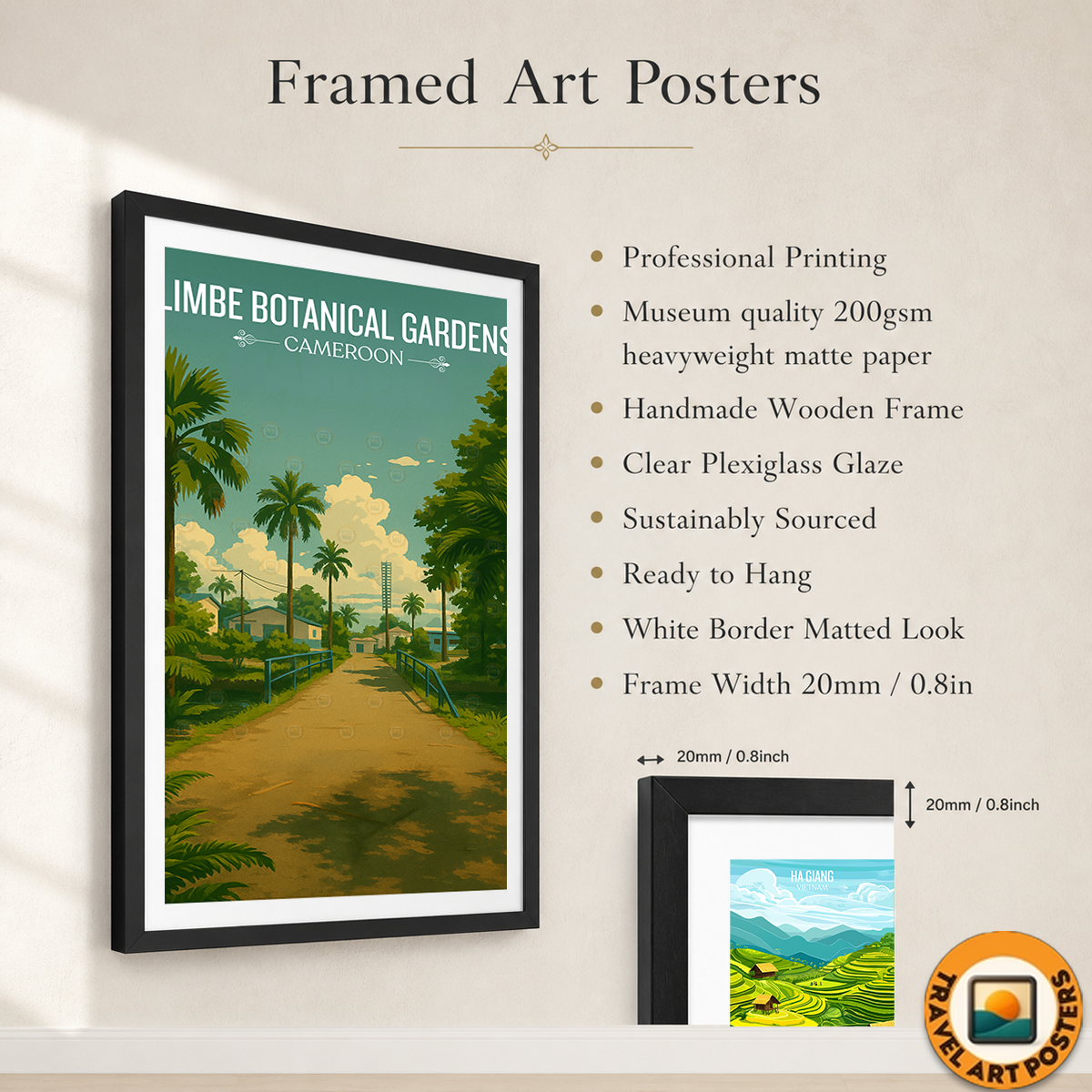Limbe Botanical Gardens - Cameroon - Travel Art Print Wall Deco Poster