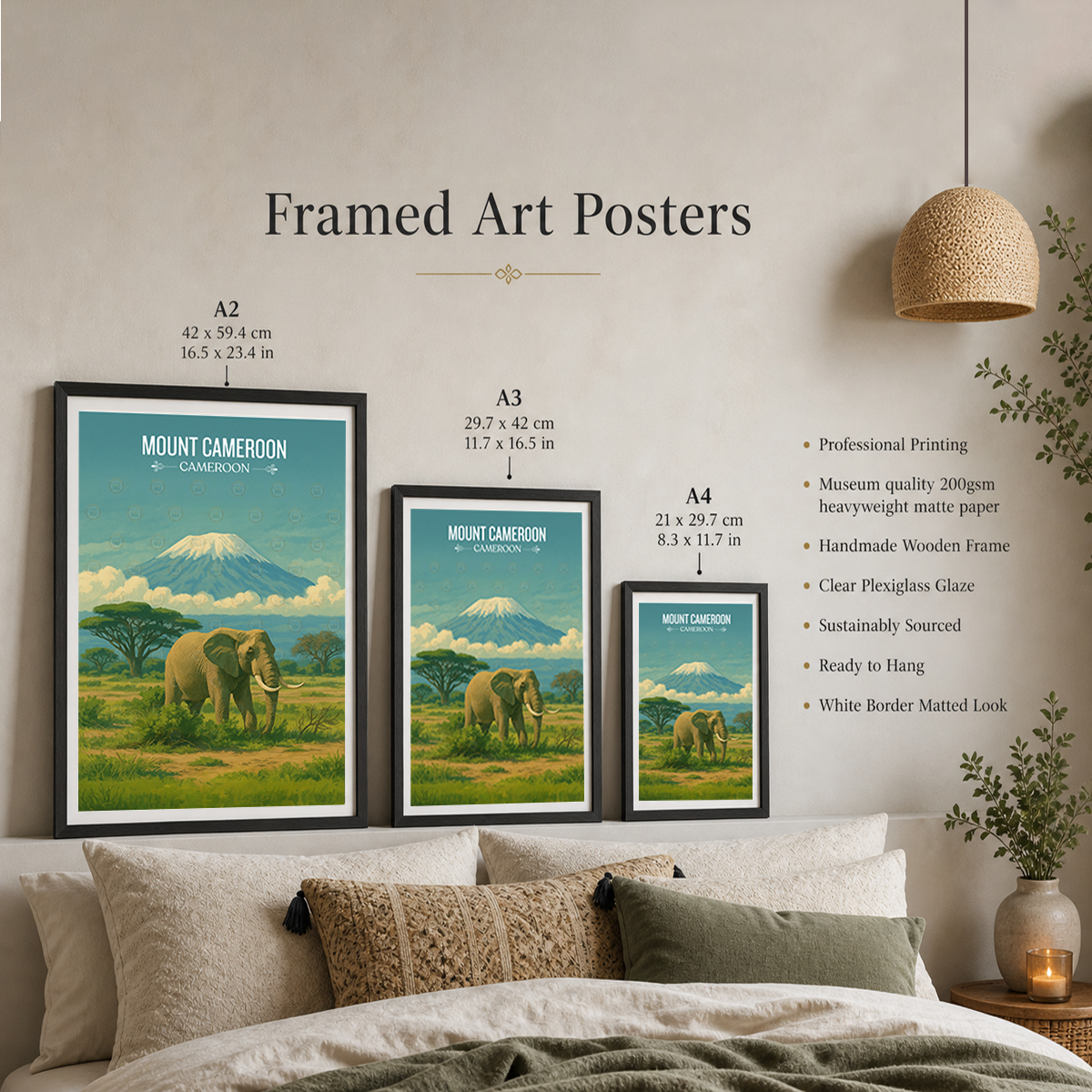 Mount Cameroon - Cameroon - Travel Art Print Wall Deco Poster