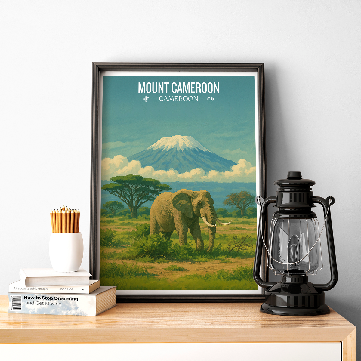 Mount Cameroon - Cameroon - Travel Art Print Wall Deco Poster