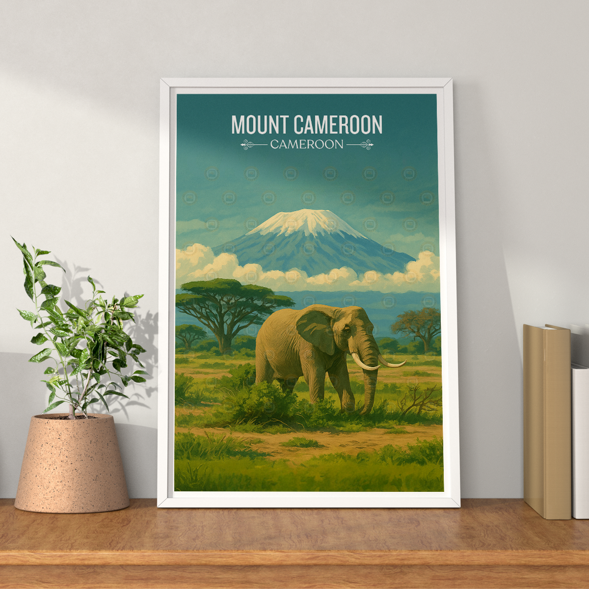 Mount Cameroon - Cameroon - Travel Art Print Wall Deco Poster