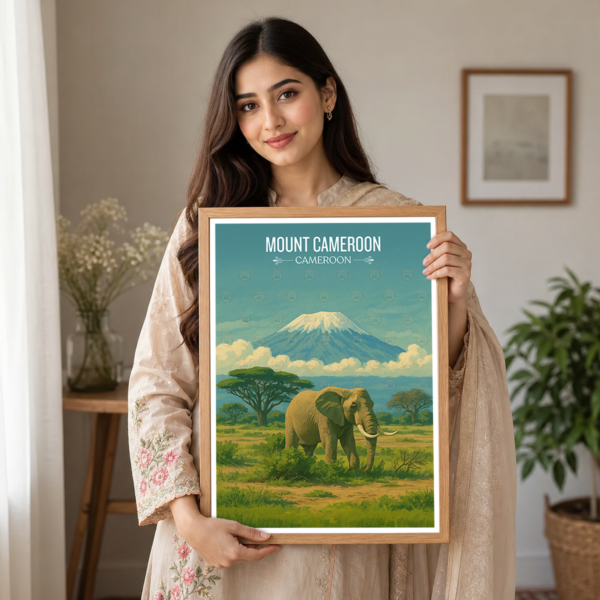 Mount Cameroon - Cameroon - Travel Art Print Wall Deco Poster