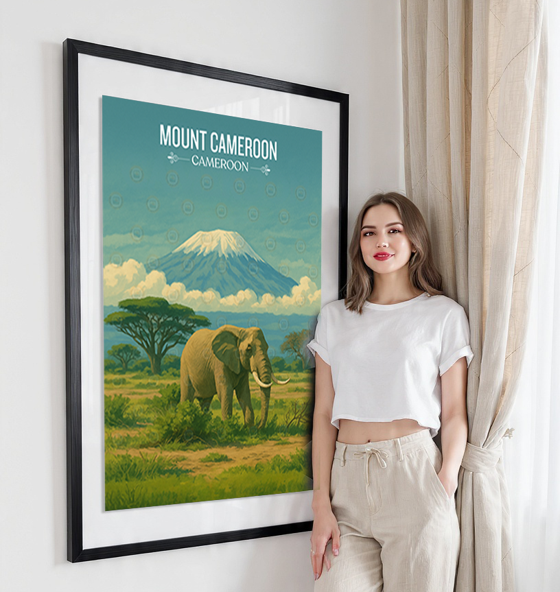 Mount Cameroon - Cameroon - Travel Art Print Wall Deco Poster