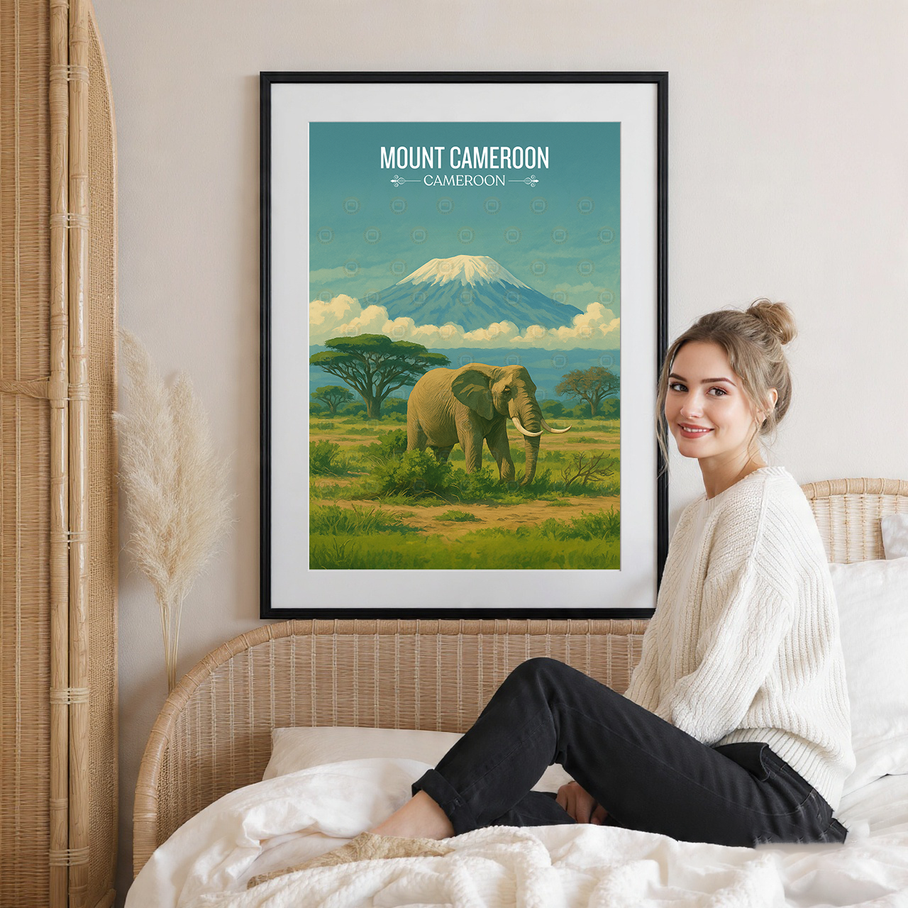 Mount Cameroon - Cameroon - Travel Art Print Wall Deco Poster