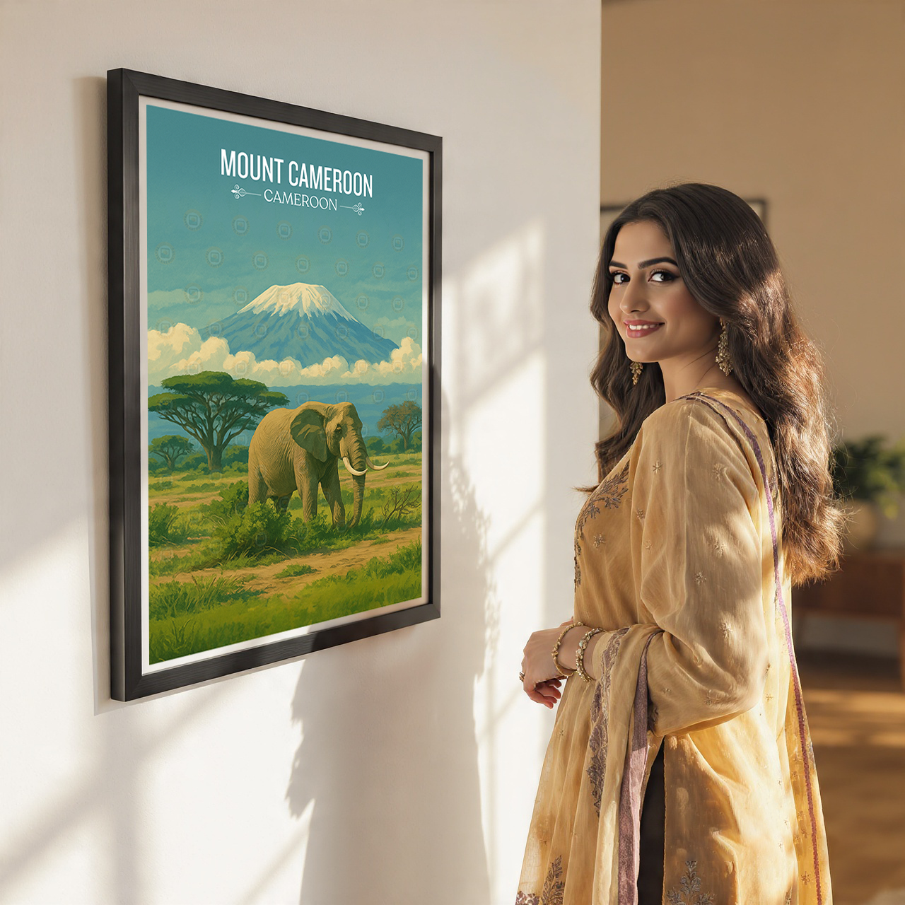 Mount Cameroon - Cameroon - Travel Art Print Wall Deco Poster