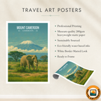 Mount Cameroon - Cameroon - Travel Art Print Wall Deco Poster