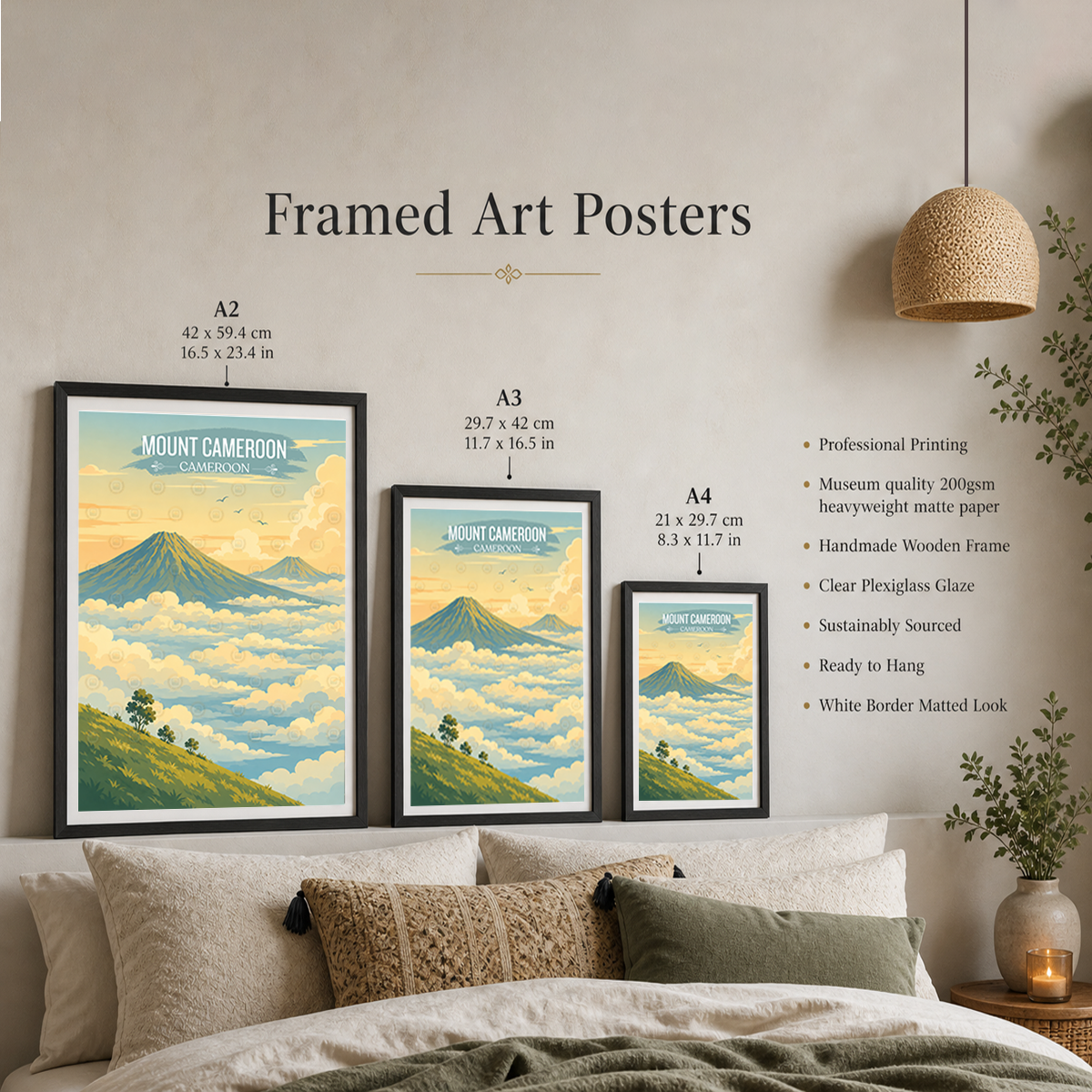 Mount Cameroon - Cameroon - Travel Art Print Wall Deco Poster