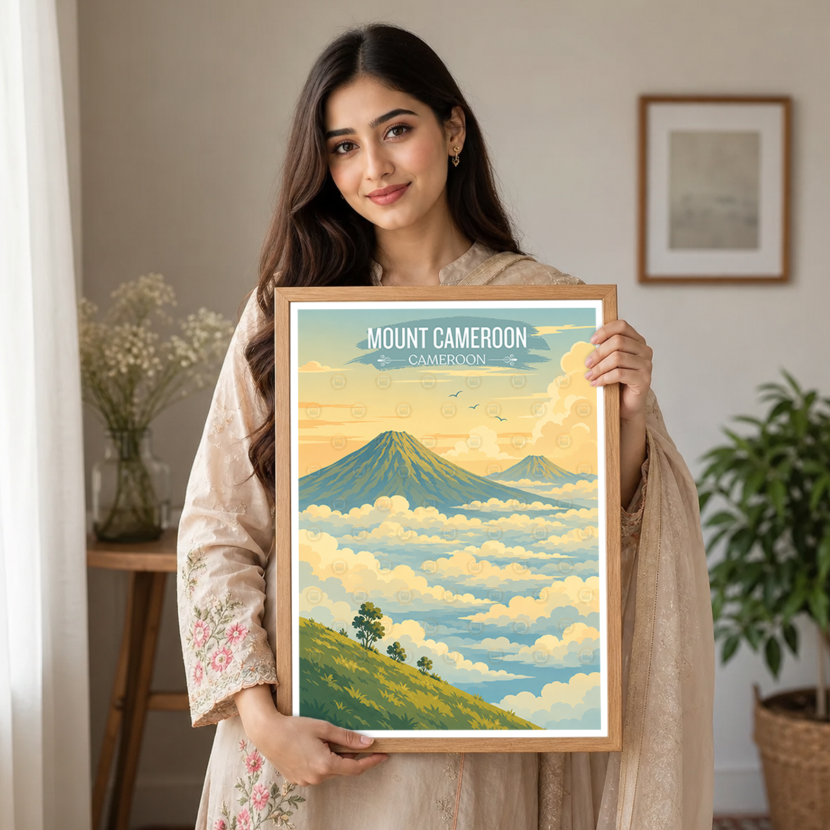 Mount Cameroon - Cameroon - Travel Art Print Wall Deco Poster