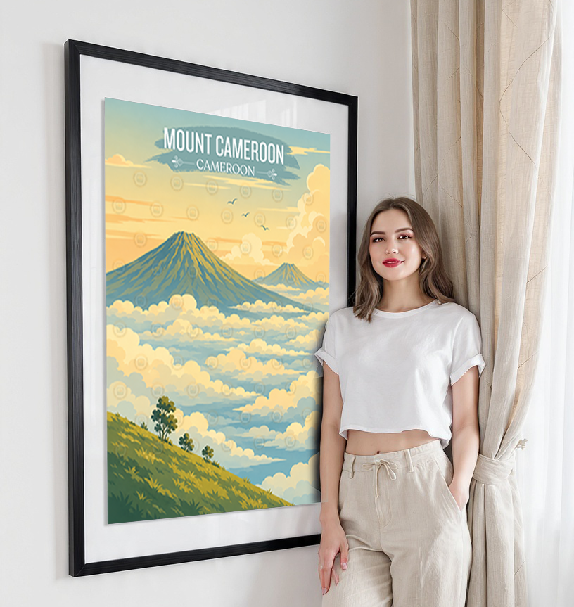 Mount Cameroon - Cameroon - Travel Art Print Wall Deco Poster