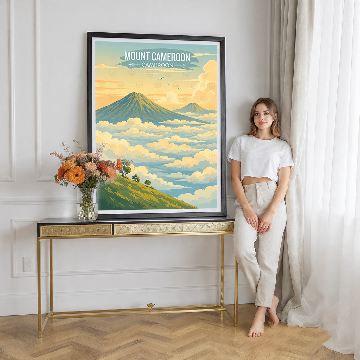 Mount Cameroon - Cameroon - Travel Art Print Wall Deco Poster