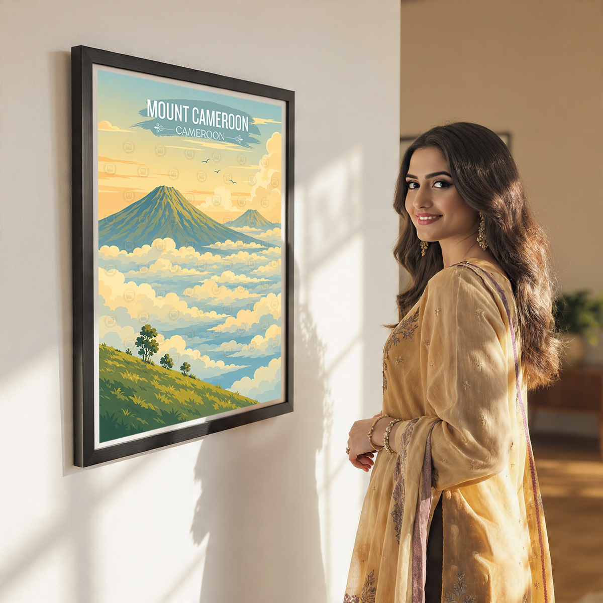 Mount Cameroon - Cameroon - Travel Art Print Wall Deco Poster