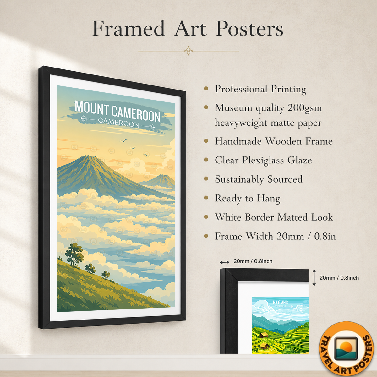 Mount Cameroon - Cameroon - Travel Art Print Wall Deco Poster