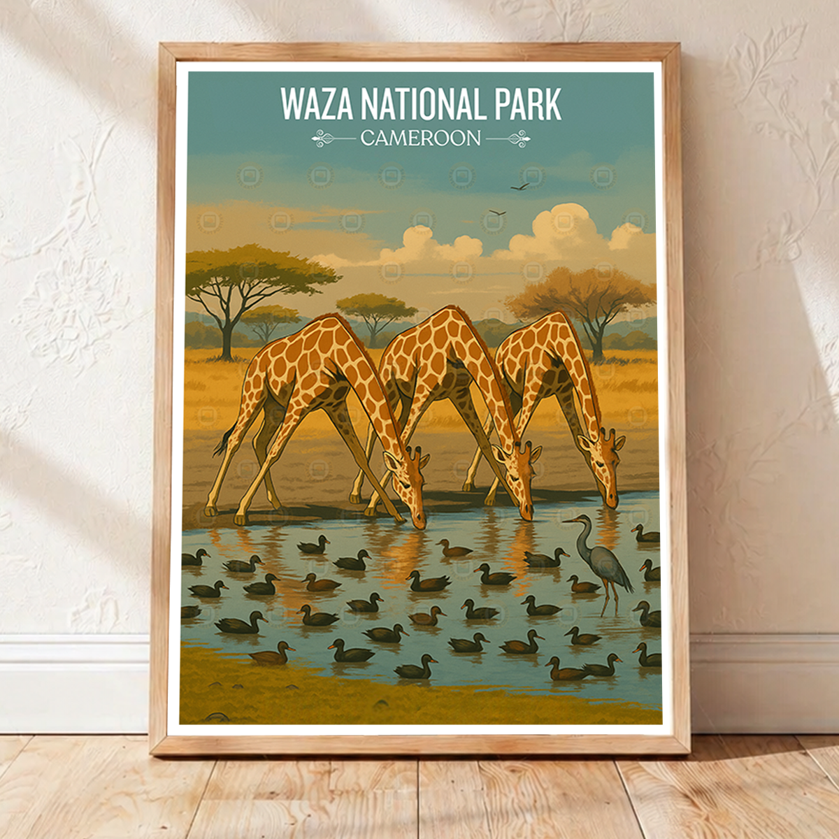Waza National Park - Cameroon - Travel Art Print Wall Deco Poster