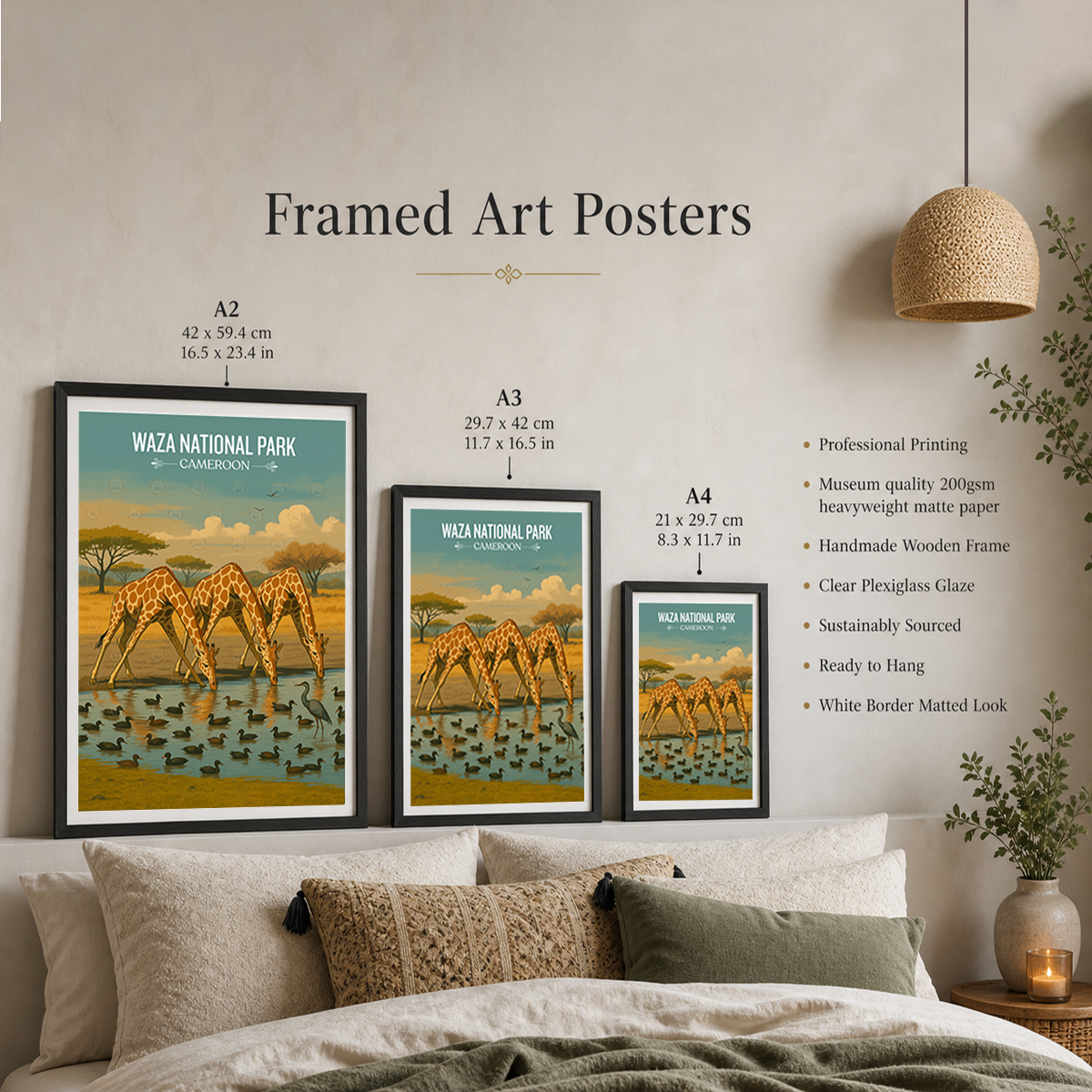 Waza National Park - Cameroon - Travel Art Print Wall Deco Poster