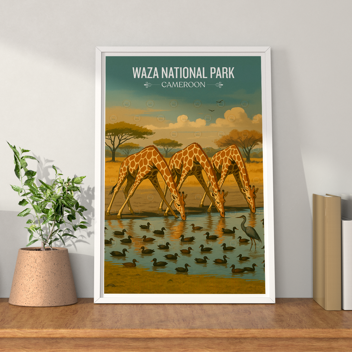 Waza National Park - Cameroon - Travel Art Print Wall Deco Poster
