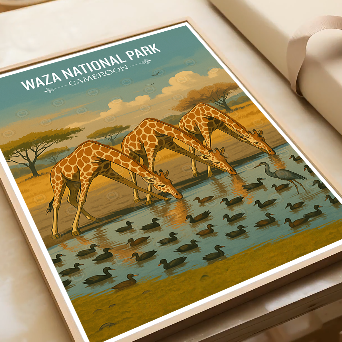 Waza National Park - Cameroon - Travel Art Print Wall Deco Poster
