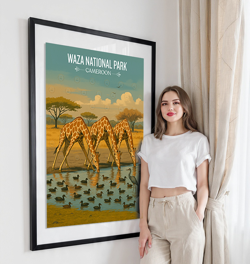 Waza National Park - Cameroon - Travel Art Print Wall Deco Poster