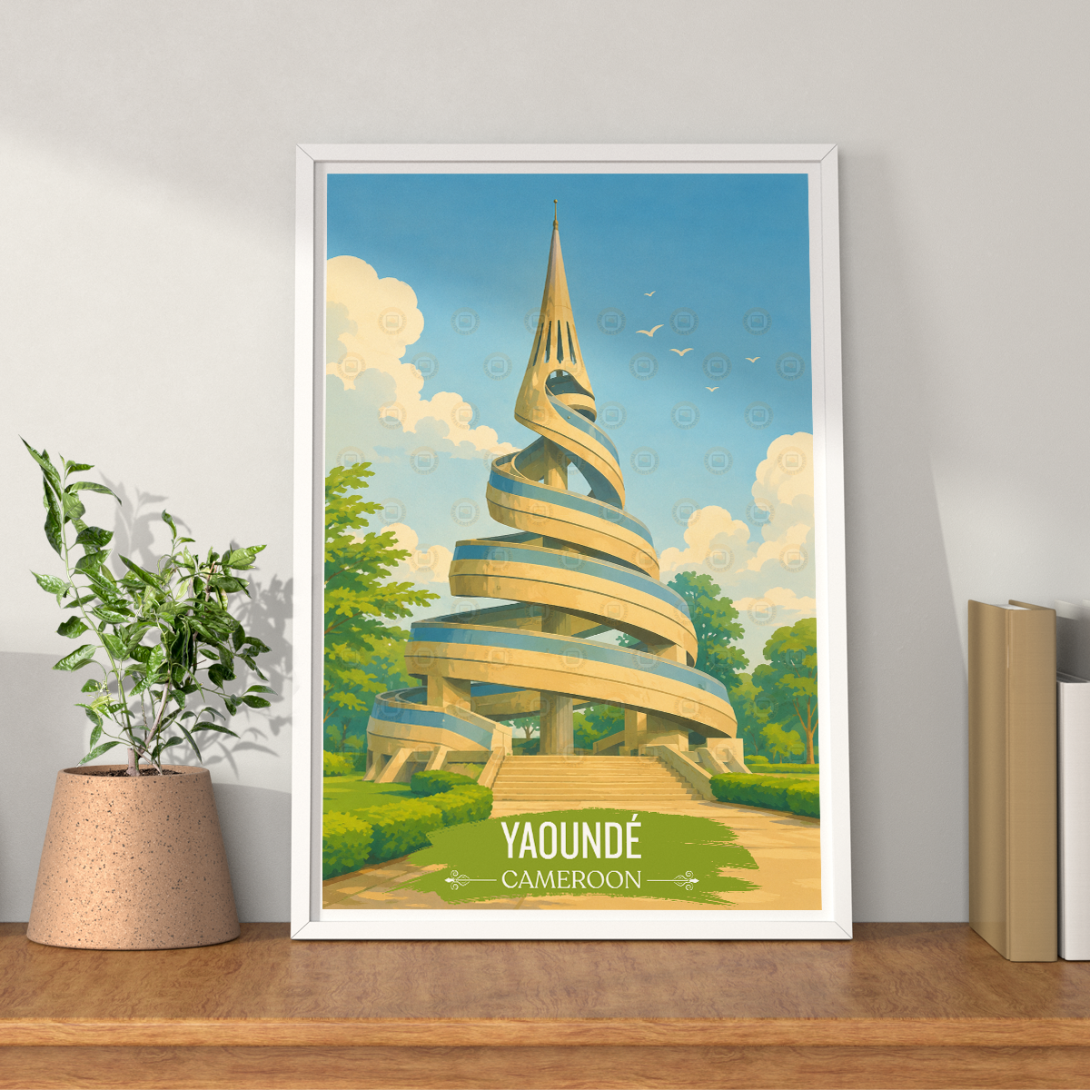 Yaounde - Cameroon - Travel Art Print Wall Deco Poster