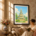 Yaounde - Cameroon - Travel Art Print Wall Deco Poster