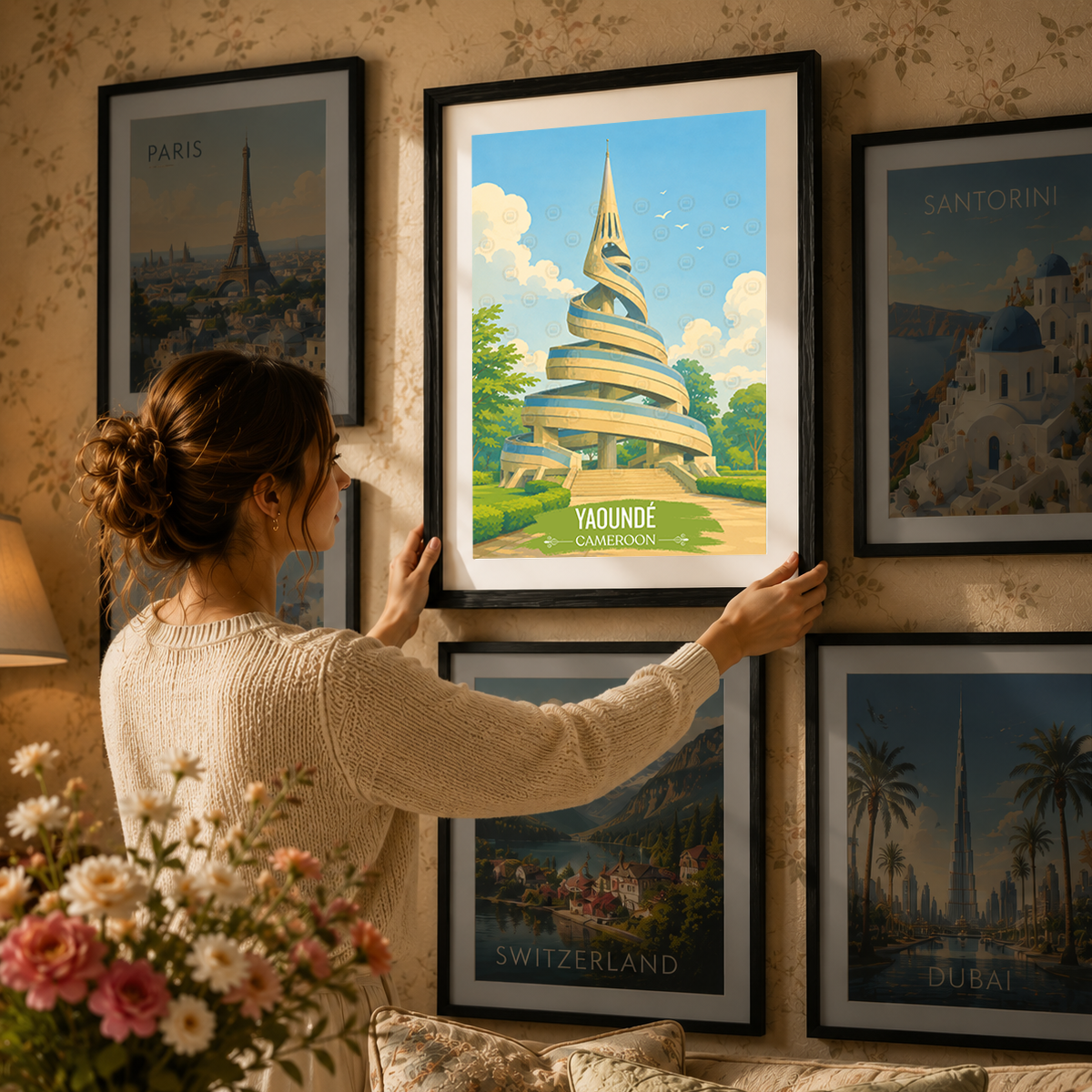 Yaounde - Cameroon - Travel Art Print Wall Deco Poster