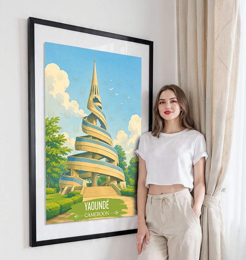 Yaounde - Cameroon - Travel Art Print Wall Deco Poster