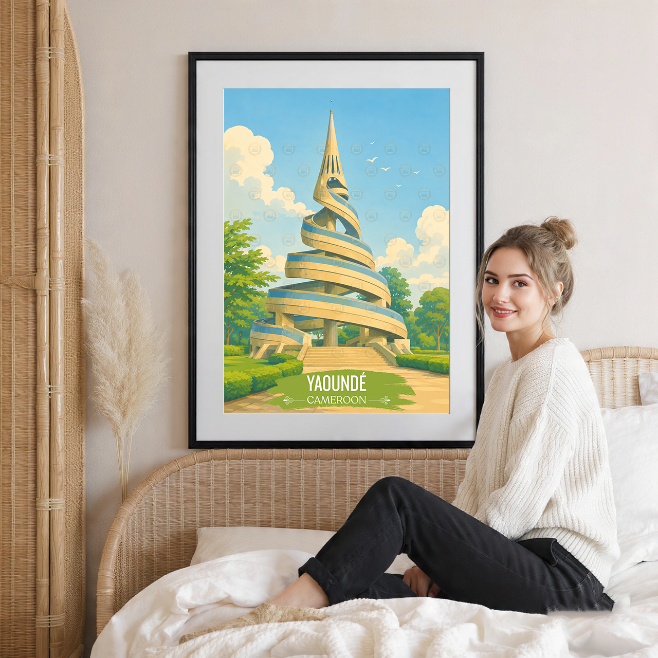 Yaounde - Cameroon - Travel Art Print Wall Deco Poster