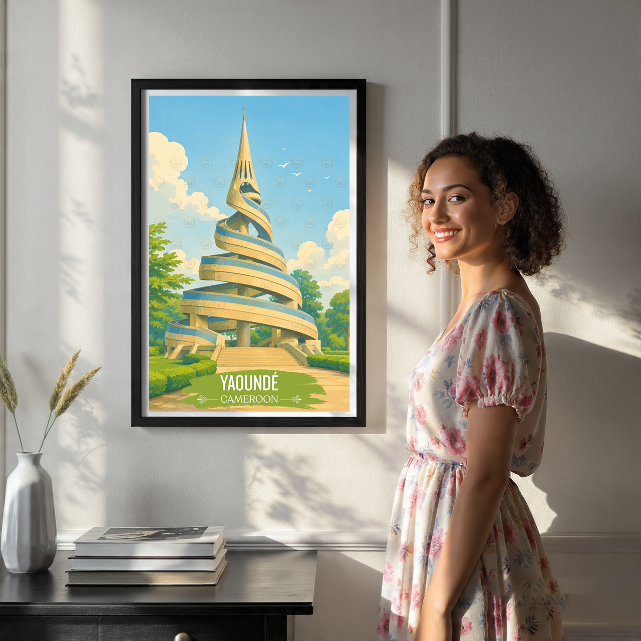 Yaounde - Cameroon - Travel Art Print Wall Deco Poster