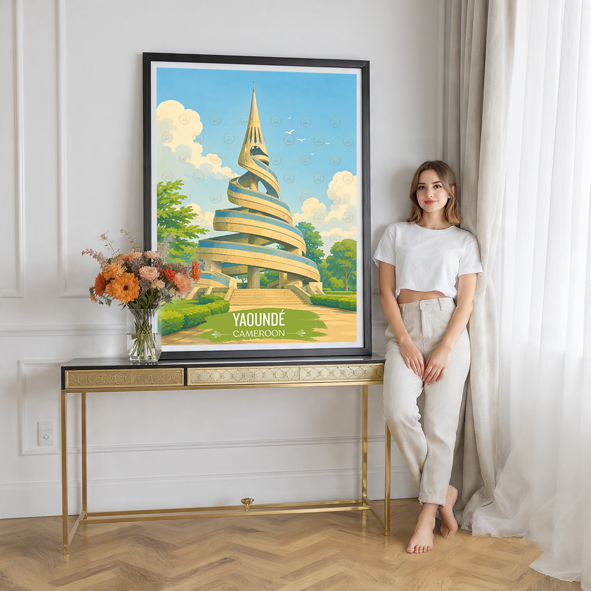 Yaounde - Cameroon - Travel Art Print Wall Deco Poster