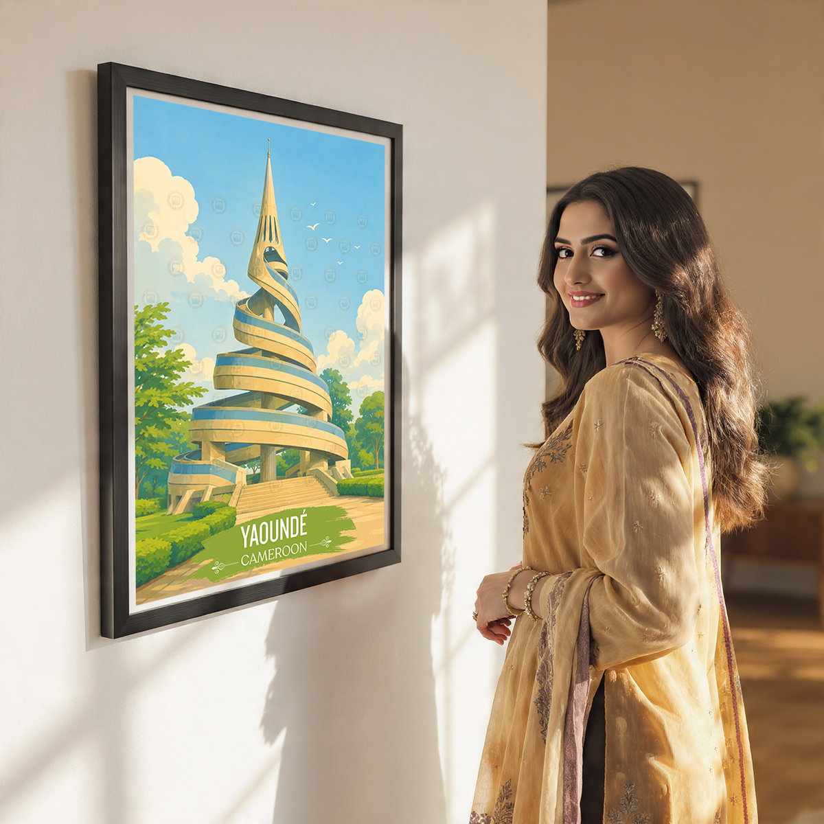Yaounde - Cameroon - Travel Art Print Wall Deco Poster