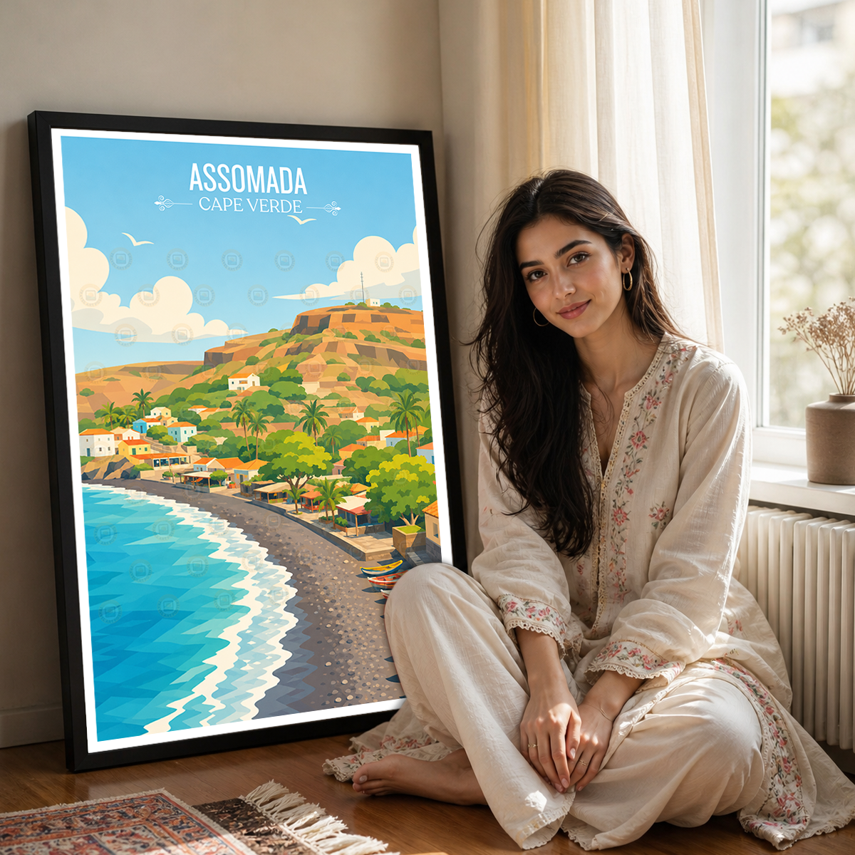 Assomada - Cape Verde - Travel Art Print Wall Deco Poster