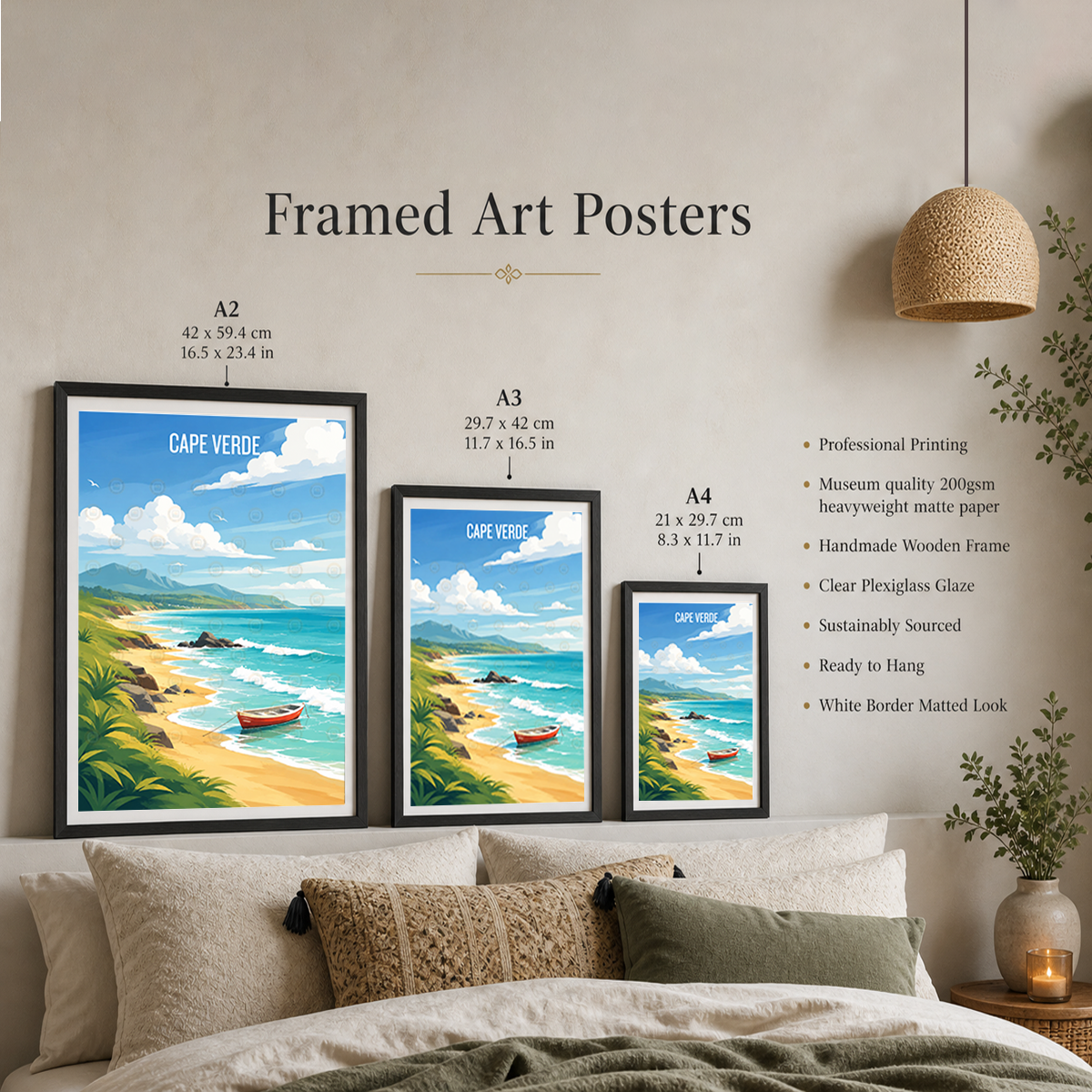 Cape Verde - Travel Art Print Wall Deco Poster
