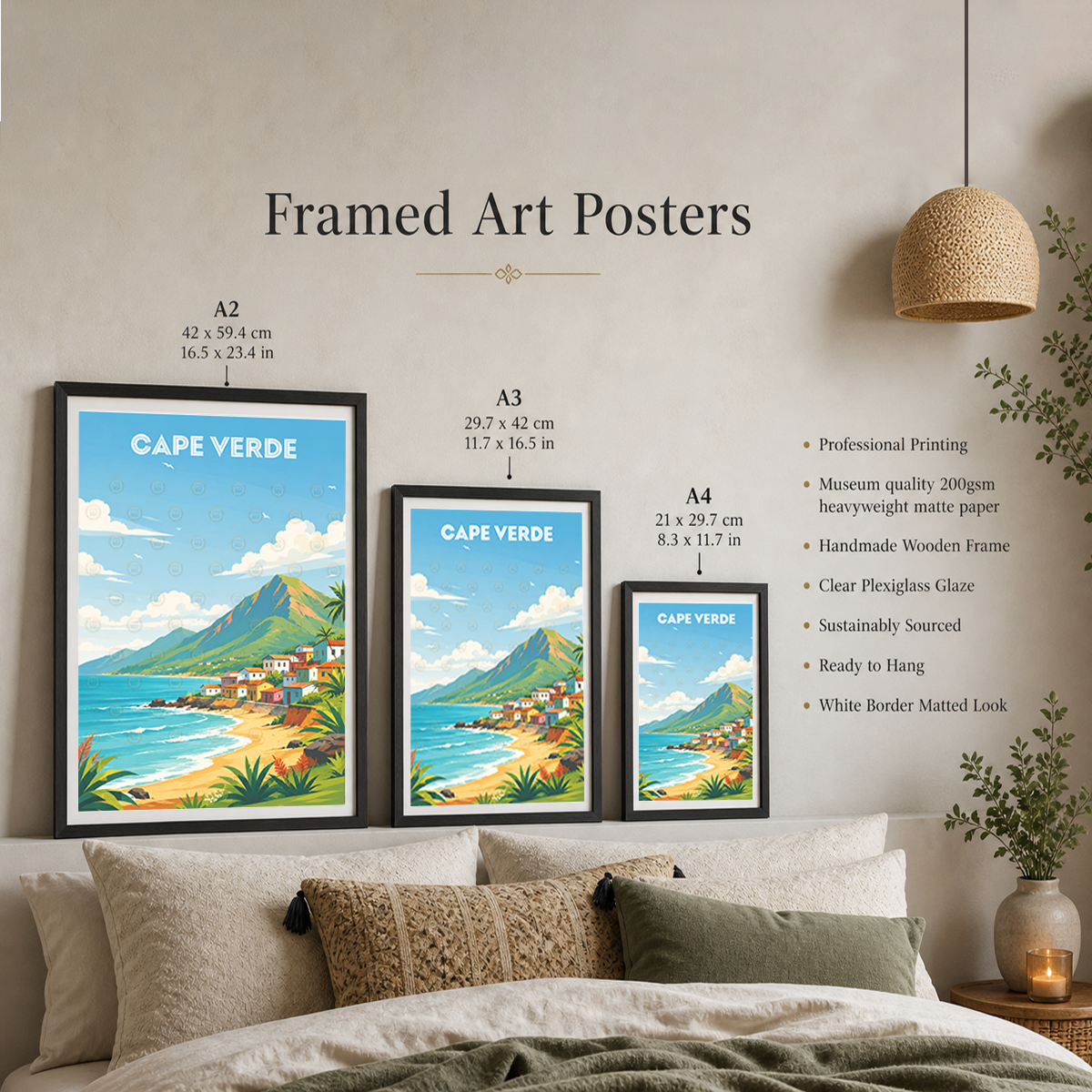 Cape Verde - Travel Art Print Wall Deco Poster