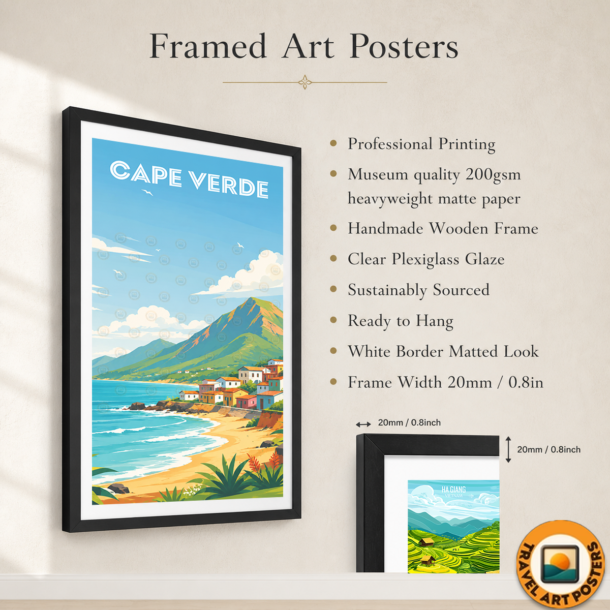 Cape Verde - Travel Art Print Wall Deco Poster