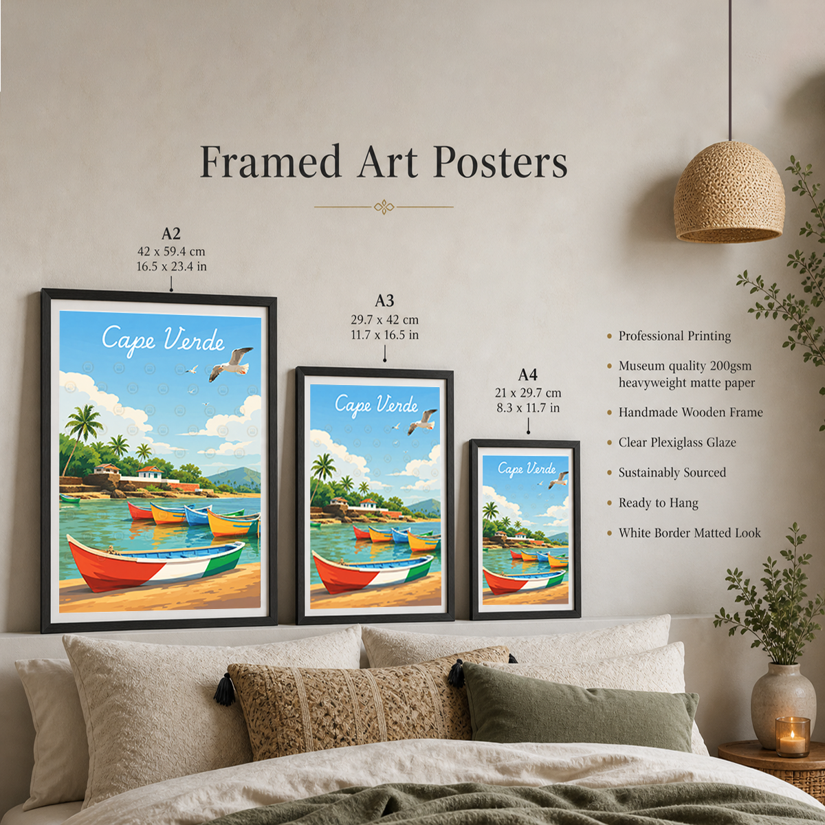 Cape Verde - Travel Art Print Wall Deco Poster