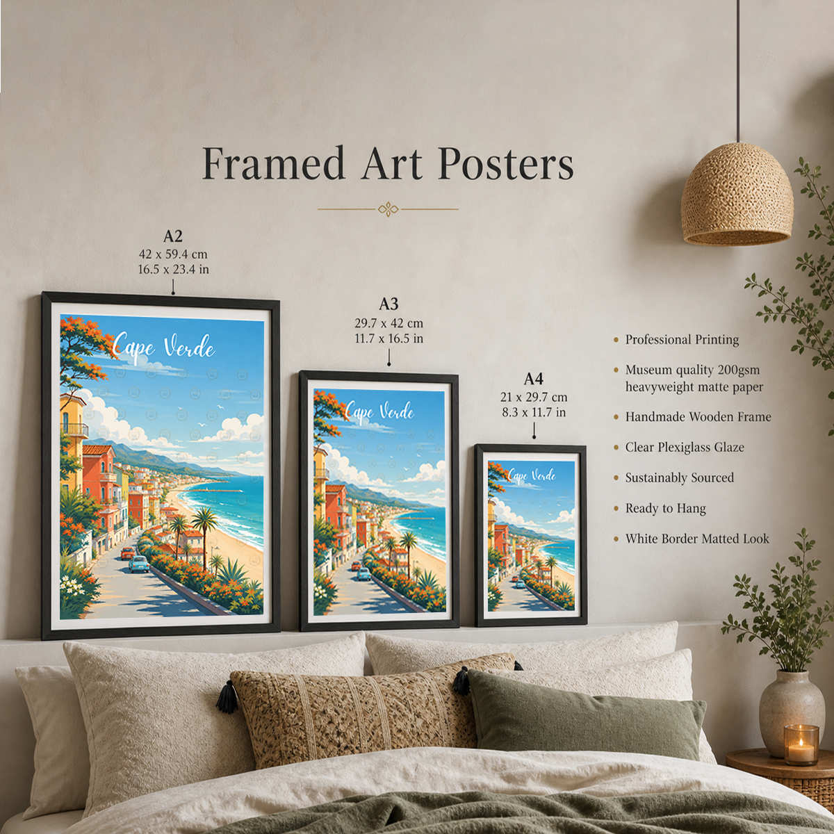 Cape Verde - Travel Art Print Wall Deco Poster