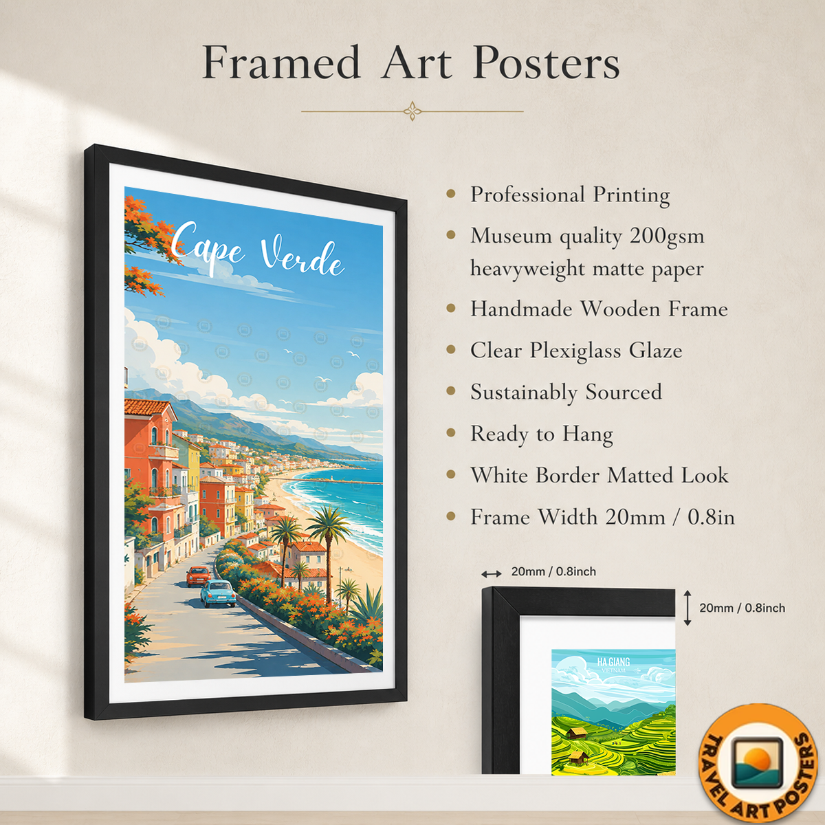 Cape Verde - Travel Art Print Wall Deco Poster