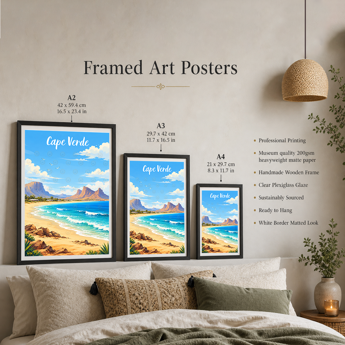Cape Verde - Travel Art Print Wall Deco Poster
