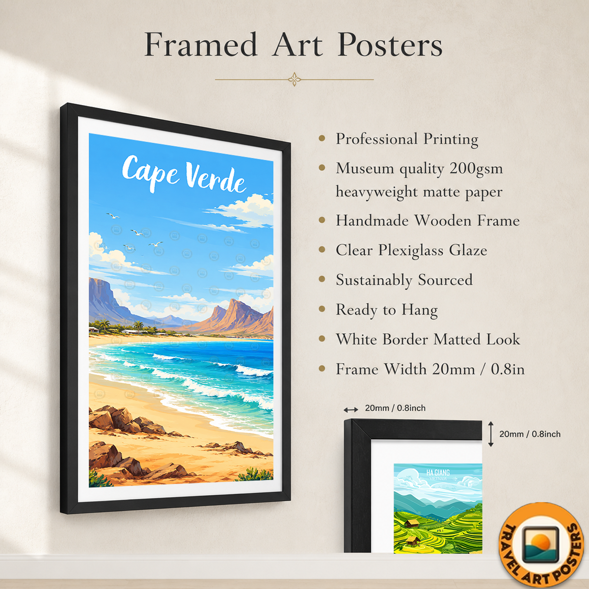 Cape Verde - Travel Art Print Wall Deco Poster