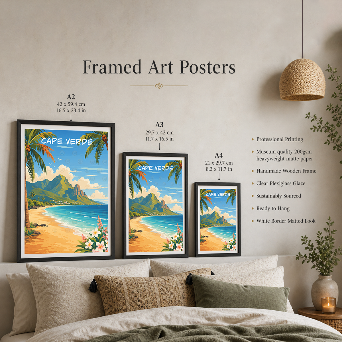 Cape Verde - Travel Art Print Wall Deco Poster