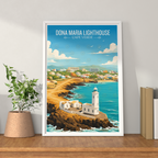 Dona Maria Lighthouse - Cape Verde - Travel Art Print Wall Deco Poster